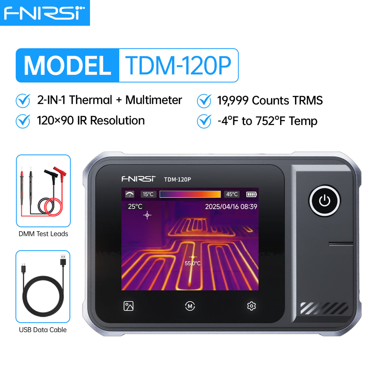 FNIRSI® TDM-120P / TDM-120 Thermal Imaging Multimeter