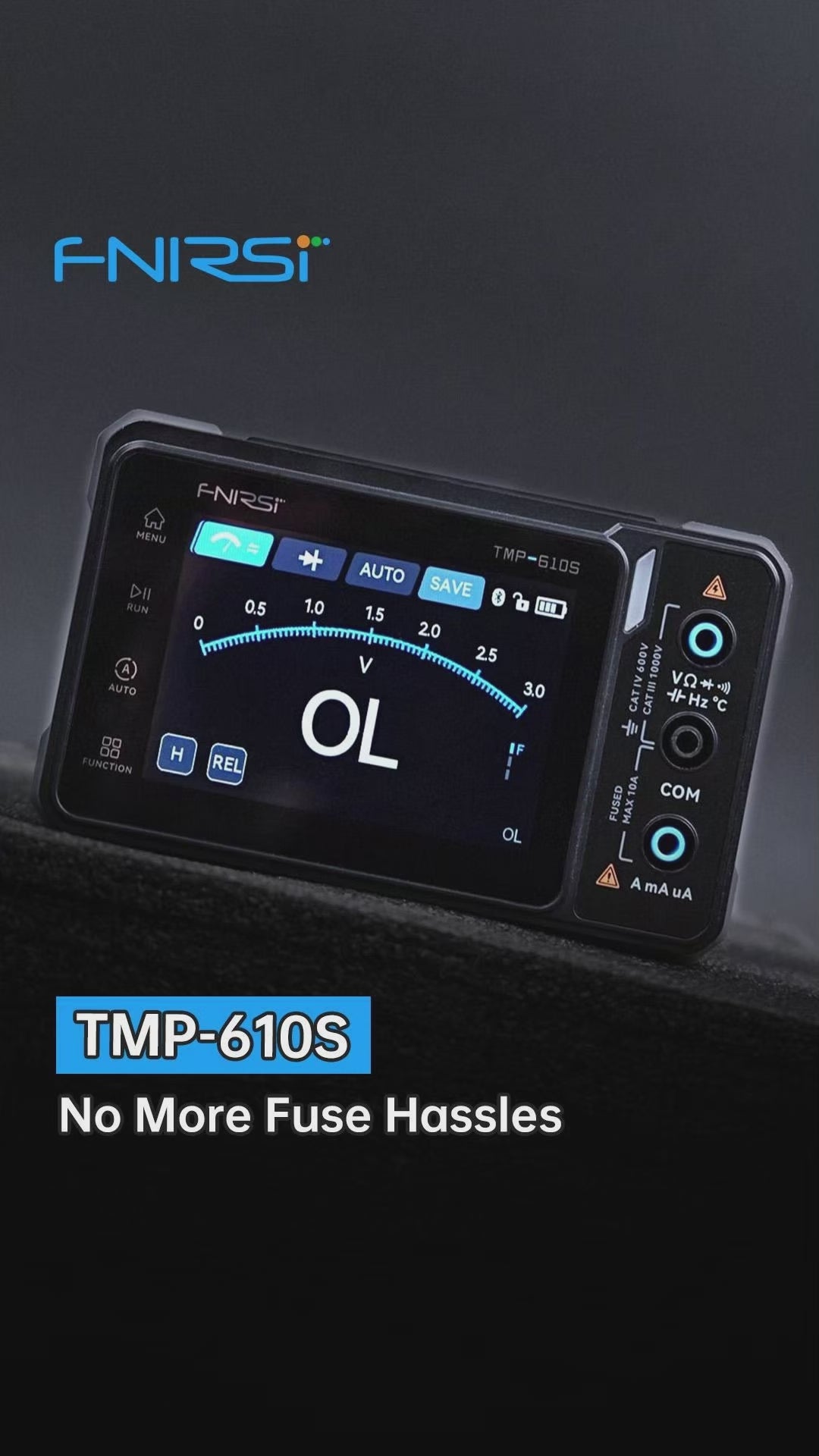 FNIRSI® TMP-610S 3-in-1 Digital Multimeter DSO DDS Generator 60,000 Counts TRMS Bluetooth App Sync