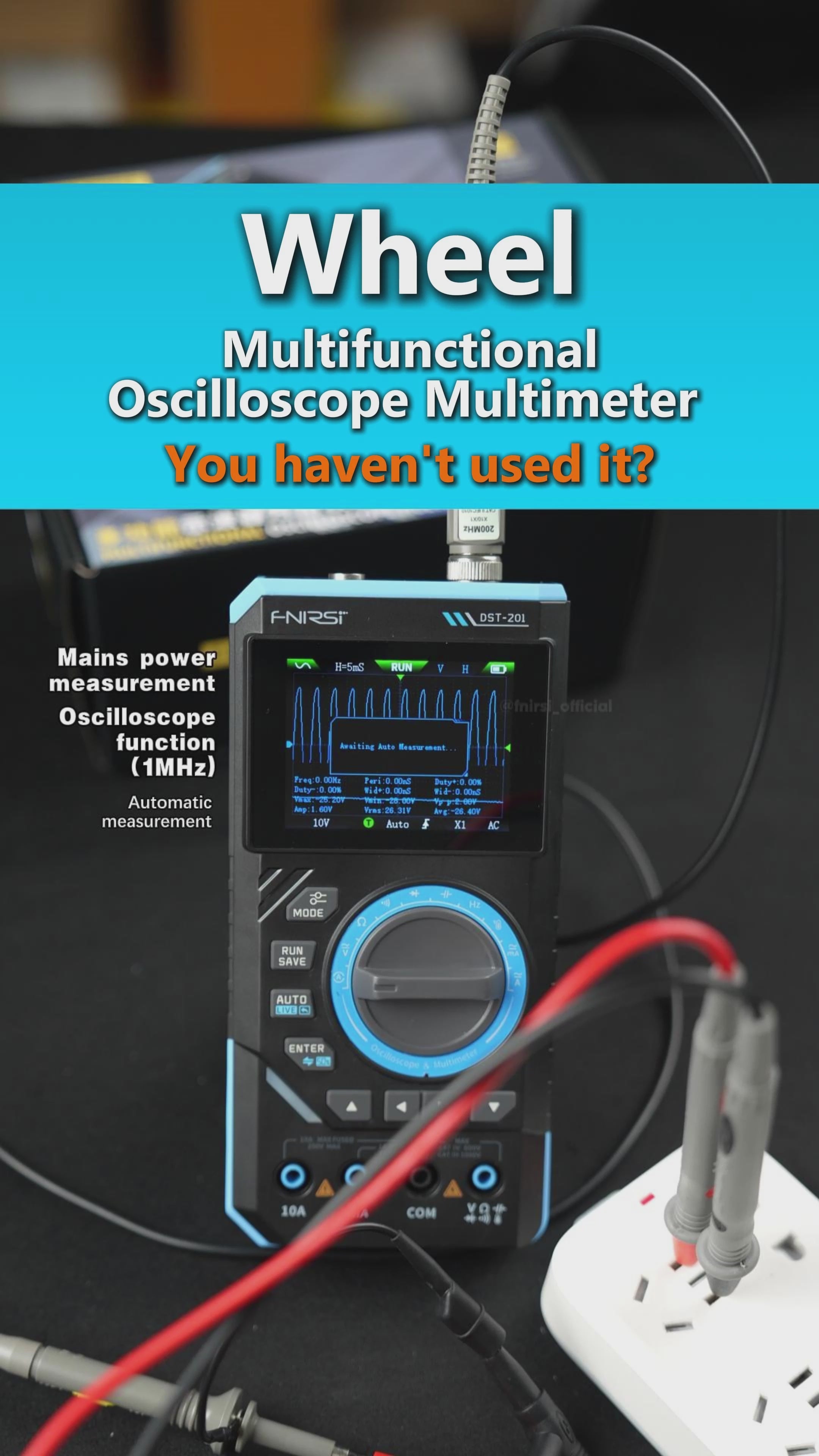 FNIRSI® DST-210 / DST-201 Multimetro Portatile 3-IN-1 Oscilloscopio Generatore di Segnale