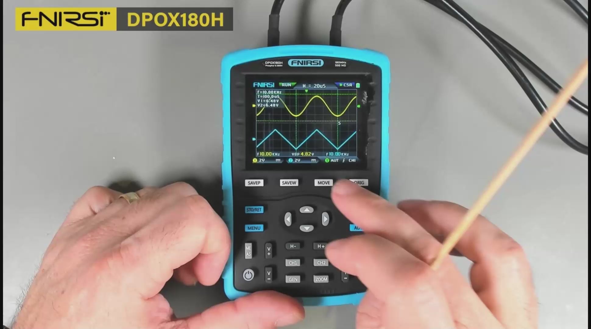 FNIRSI DPOX180H: 2-in-1 Handheld Oscilloscope + DDS Signal Generator