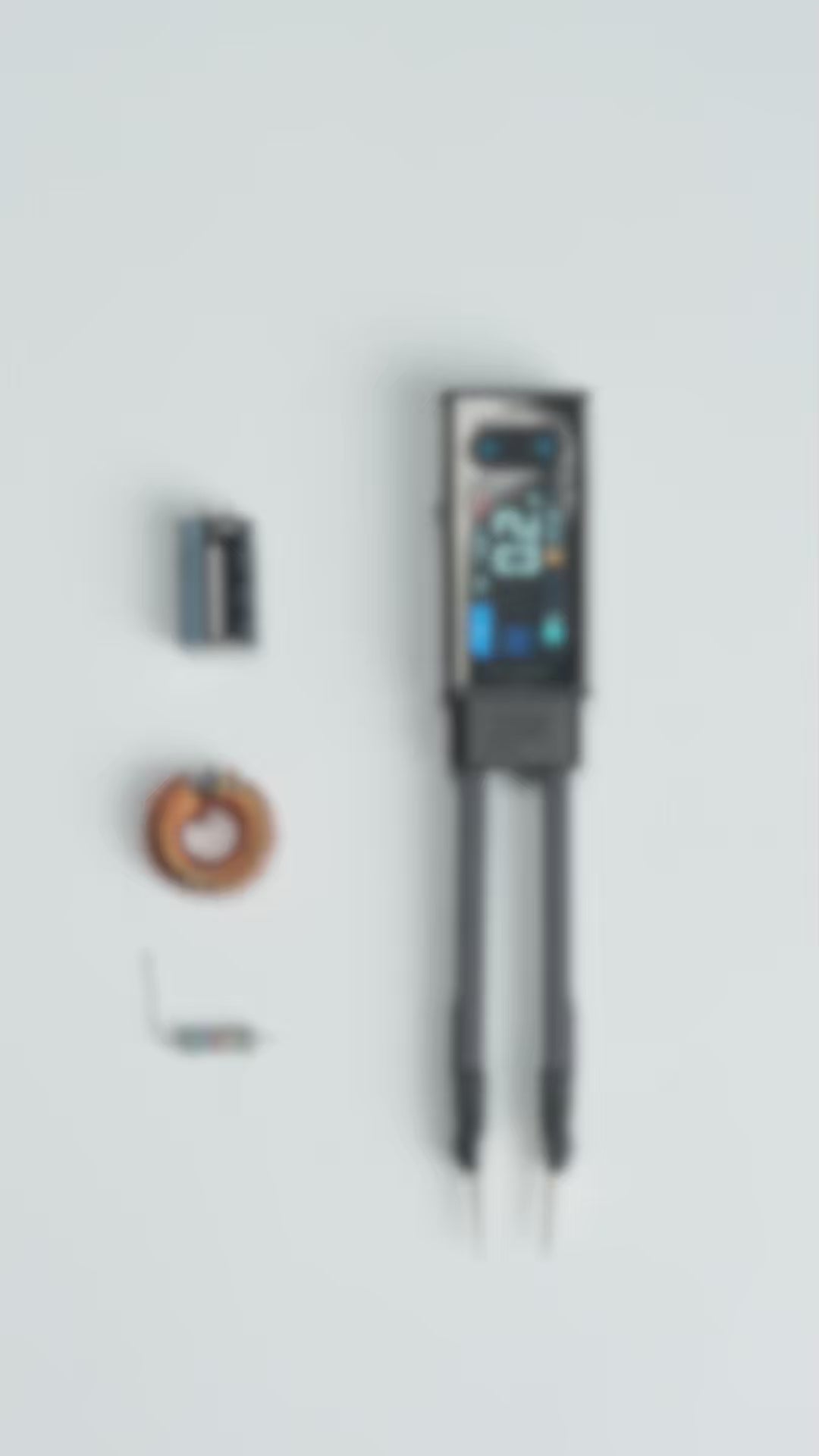 Pinzette digitali 2-in-1 FNIRSI® LCR-ST2 100K Misuratore LCR ESR Bridge