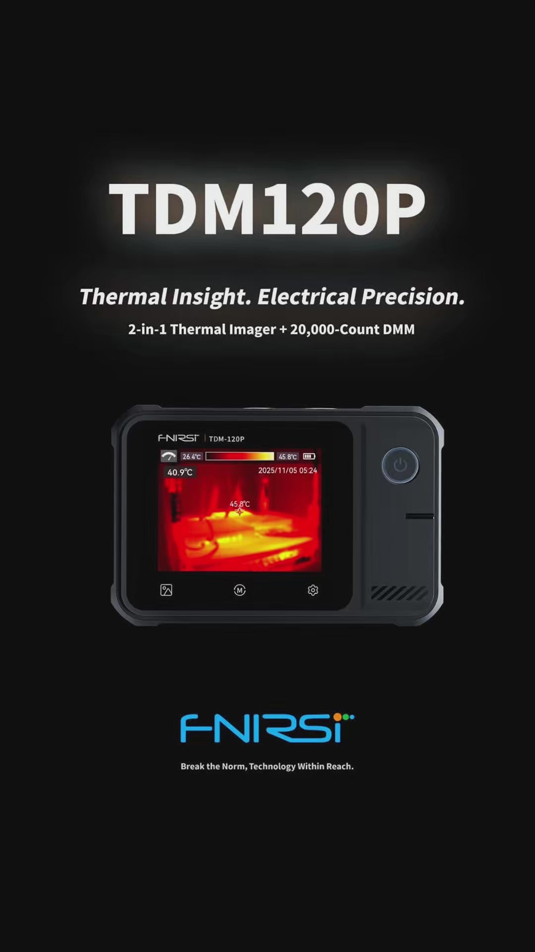 FNIRSI® TDM-120P / TDM-120 Multimetro a Immagine Termica