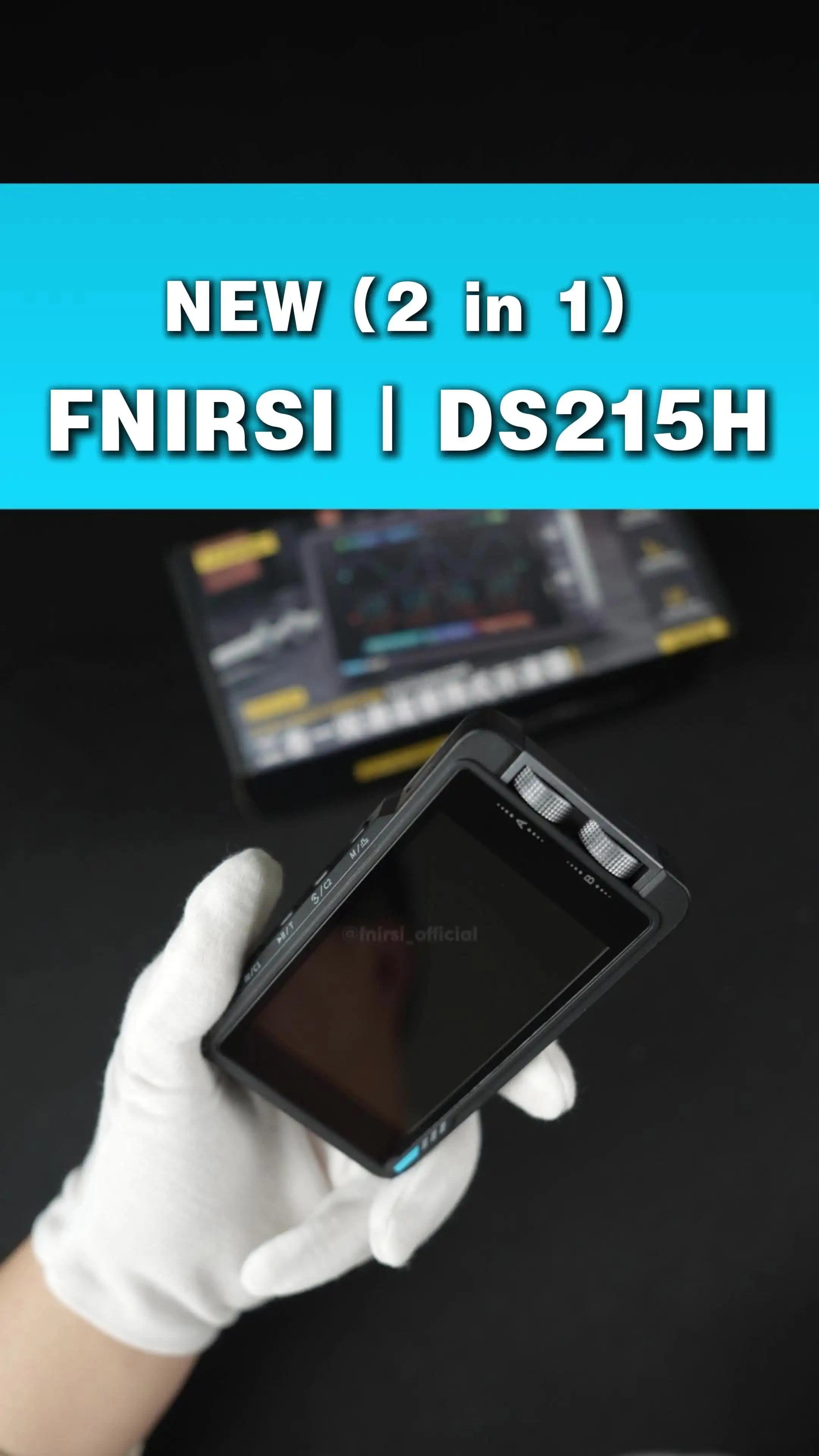 FNIRSI® DS215H 2-IN-1 50MHz 250MS/s Dual-Channel Digitaloszilloskop DDS-Funktionssignal-Generator
